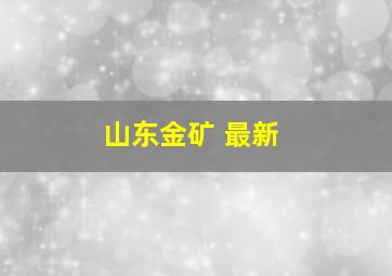 山东金矿 最新